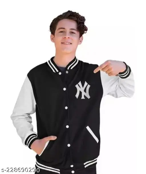 Men's & Women's colorblock polyester sports jacket with long sleeves, premium quality cotton blend for comfort and longevity. Printed net pattern design, available in multiple sizes (M, L, XL) and colors (Black, Mustard, White, Red). Ideal for workout, athletic wear, gym, basketball, exercise, running, sports, or casual wear. Origin: India