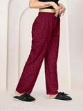 Women's Baby Pink/Maroon Cotton Pyjama Combo Pack - Heart-printed maxi nightwear for cozy sleepwear fashion
