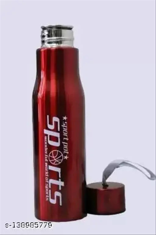 Glossy Stainless Steel 500ml Refrigerator Bottle - Red, premium & BPA-free sports bottle for everyday use