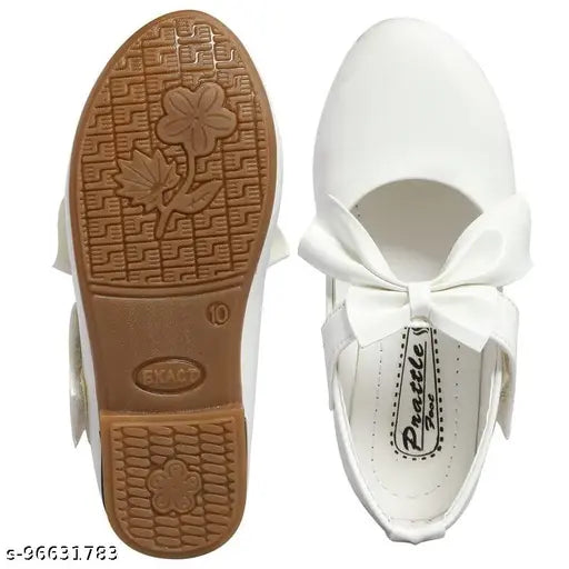 White leather Prattle Foot Casual Bellie for girls and women, featuring EVA sole - children's footwear on display