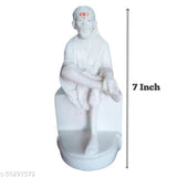 Marble Shirdi Saibaba Idol Murti, 8cm x 16cm x 6cm, for home and office decor