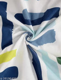 Glace Cotton double bedsheet set with 2 geometric pillow covers, soft and fine quality by VERMA HANDICRAFT for summer