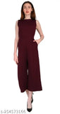 Stylish cotton blend Tiger Style jumpsuit for women and girls, solid pattern party wear on mannequin