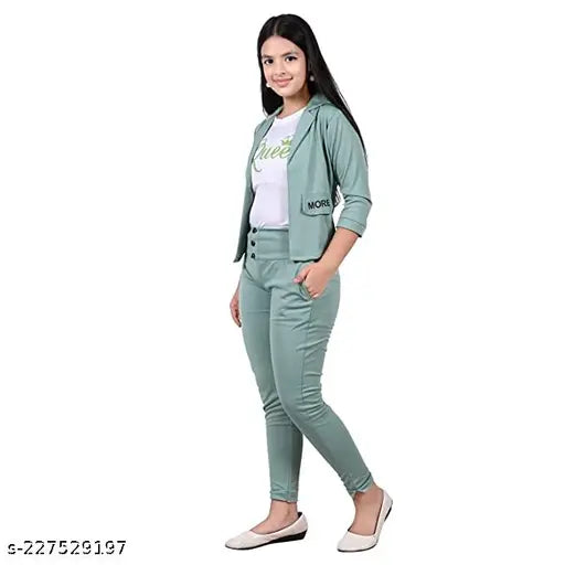 Mint green fashion dress pack: 4-16 years, solid bottom & net top, single piece, India origin