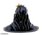 Resin black Adiyogi Shiva statue with Rudraksha Mala, Indian Mahadev home/office decor