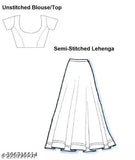 Embroidered satin lehenga choli with net dupatta, semi-stitched for 12-16 years, Indian designer fashion
