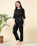 Black rayon night suit plain, printed net pattern for men's sleepwear, available in sizes S-XXXL