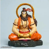 Multi-colored hand-painted Hanuman ji figure for car dashboard, Indian artistry on vehicle decor