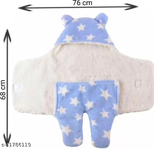 Soft microfiber Sherpa unisex baby swaddler, ideal for all seasons, perfect newborn gift from BABYZONE (India)
