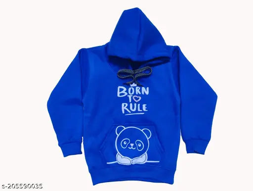 Wool kids casual hoddie in printed net design, perfect for 1-2 or 2-3 year olds. Made in India