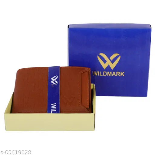 Beige faux leather wallet for boys, features 2 compartments and 8 card slots, made in high-quality artificial leather, free size (L: 12 cm, W: 10 cm), from India