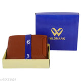 Beige faux leather wallet for boys, features 2 compartments and 8 card slots, made in high-quality artificial leather, free size (L: 12 cm, W: 10 cm), from India