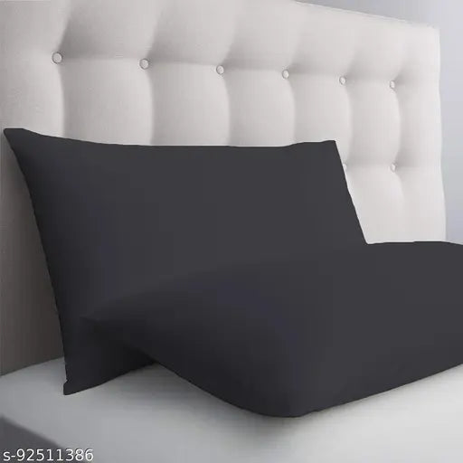 Luxurious cotton striped queen pillow cover set, 2pcs – razzai sateen, color-fade resistant for all-seasons