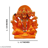 Resin Hanuman idol, 16cm tall gold-colored statue for home decor and gifting protection from evil eye