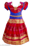 Kids traditional cotton-silk lehenga choli set with gift, ethnic motif printed, ready-to-wear, festive occasion wear, Indian origin