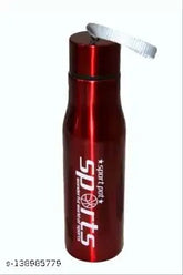 Red glossy stainless steel refrigerator bottle (500ml), perfect for sports use