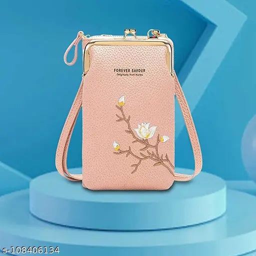 Pink canvas & leather animal net pattern cross body bag, ideal for daily essentials and smartphones up to 6.5 inches, perfect for shopping, travel, or night out