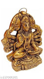 Panchmukhi Hanuman Idol, golden finish, traditional design for home temple or office decoration and gifting, Indian artistry
