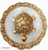 Navy blue brass Feng Shui crystal turtle showpiece for good luck, symbolizing health & longevity