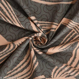 Glace Cotton, superfine 200 tc single fitted bedsheet with abstract pattern & 1 pillow cover - ideal for adults in summer