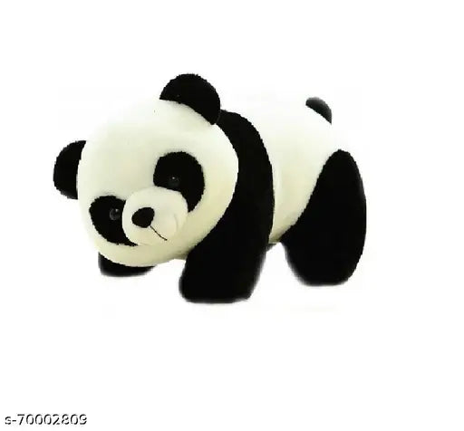 Black Penguin Panda Caterpillar brown cap teddy bear, 30 cm long, soft & cuddly fabric toy for kids
