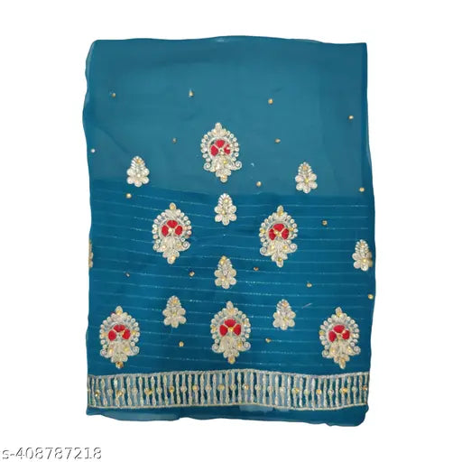 Embroidered Rajputi poshak set in Georgette, perfect for parties in India