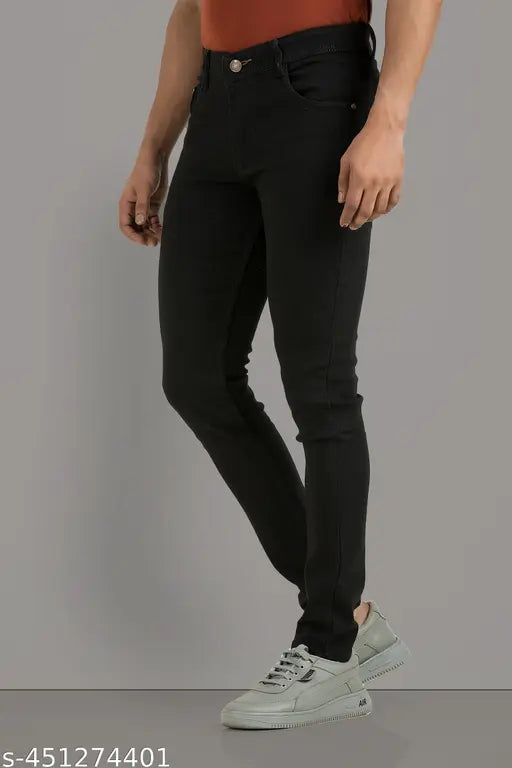 Denim men's jeans, solid style, waist sizes: 28-42, length size & hip size vary