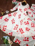 Georgette Anarkali Gown with Dupatta - Indian Print, Long and Stylish KURTI for Women's Party Wear - Made in India