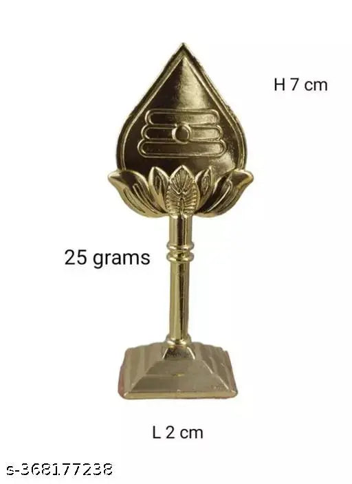 Brass Pooja Mat SARAM MURUGAN VEL (TINY), 10cmx2cm, decorative showpiece for car dashboards and home