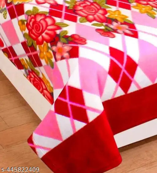 Pink fleece floral single bed blanket, Daksh Panipat StarTraveller