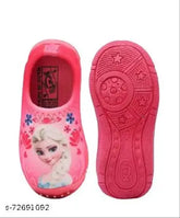 Pink Frozen design printed synthetic slip-on shoes for girls (N) 21-4yrs, soft and comfortable, washable for active play