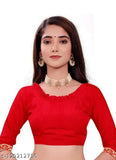 Bandhani Georgette Saree Set, trending foil check-pattern bandhej saree with stitched blouse, Indian made