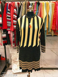 Black striped wool jacket, full stretchable design, best quality at affordable price for women
