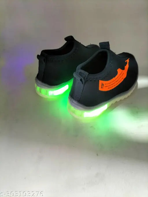 Teer orange foamed PVC slip-on light shoes for kids, one pair for ages 2-4 years old