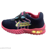Multicolor mesh and PVC Stoics casual shoes for kids with disco lights, comfortable and versatile design for parties, sports, or everyday wear
