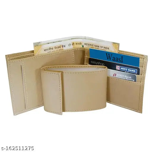 Leather checked card wallet, high-quality classic design with 5 compartments, ideal for gifting or daily use (Free Size: 12cm x 10cm)