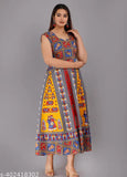 Colorful animal print midi dress, cotton sleeveless, trendy and elegant for women's daily wear