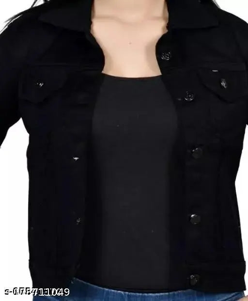 VKREATION long sleeve denim jacket, dyed/washed for kids, comfortable party wear