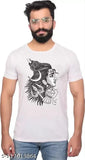 Polyester Shiv Ji printed t-shirt in vibrant Indian motif. Sizes: S, XL, L, M, XXL