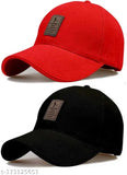 Adjustable cotton Edixo cap in orange and black for men and boys, classic logo design on onesize cap from India