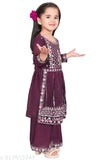 Modern georgette anarkali palazzo set for girls, embroidered and comfortable, maroon traditional wear in trendy sizes