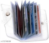 Solid pink PVC trending fashion card holder wallet with 2 compartments, free size (10cm x 6cm), made in India