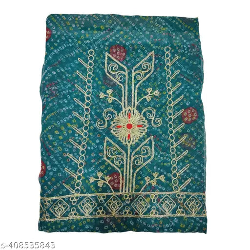 Embroidered Rajputi Poshak for Women in Georgette - Indian party wear with Aari and stonework