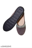 PU ballerina flats - solid color partywear Ghunghroo Belli BT05, Indian origin