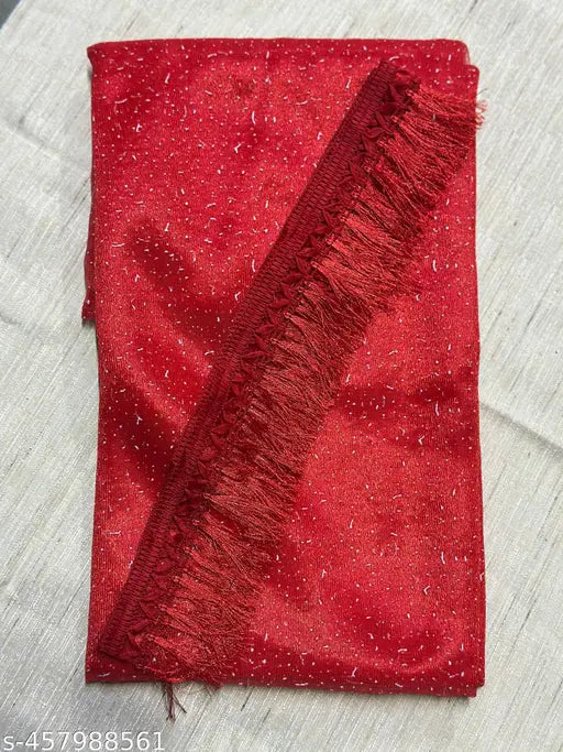 Indian net saree with printed pattern, free size (5.1m length), separate blouse piece