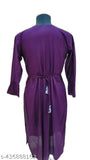 Trending purple rayon Naira Set with leggings, solid-colored traditional Indian wear for women