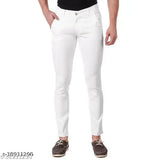 White denim men's regular fit cross pocket jeans by JAC FASHION (Pack of 1, size 28, 30, 32, 34, or 36) - Great for a smart casual look