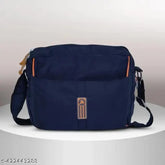 Trendy nylon sling bag (pack of 1), polyester cross body bag with self design net, free size (9x6x8 in), 5 compartments, unisex design for both men and women, multipurpose functionality