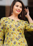Rayon printed kurta with palazzos, three-quarter sleeves, stylish Indian traditional wear from India