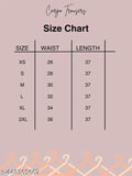 White cotton blend 4-pocket cargo pants for women and girls - stylish essential for all seasons and activities